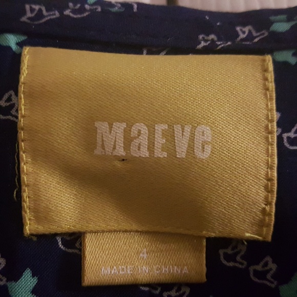 MAEVE Long Sleeves Blue Bird Blouse Anthropologie - Picture 2 of 7